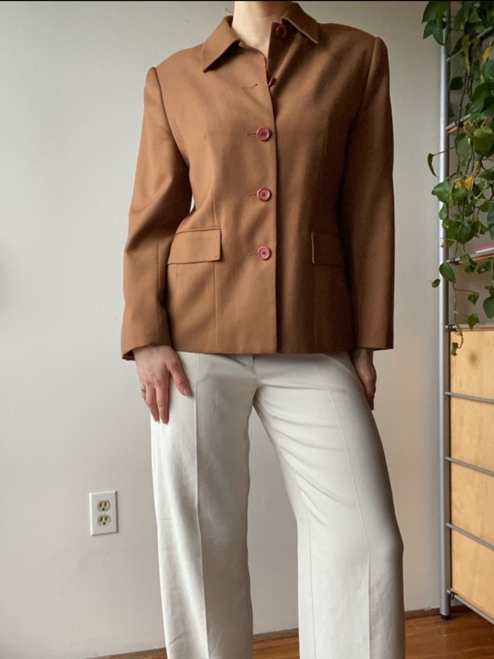 Braemar by Jeremy Scott wool jacket vintage brown made in Canada